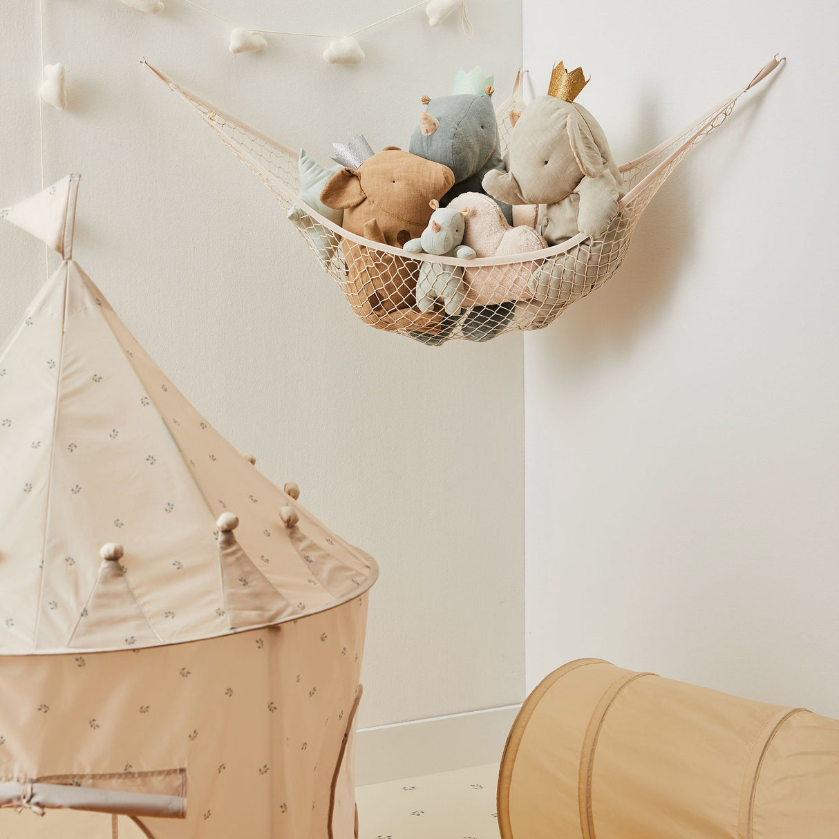 Hängmatta för gosedjur & leksaker, Beige