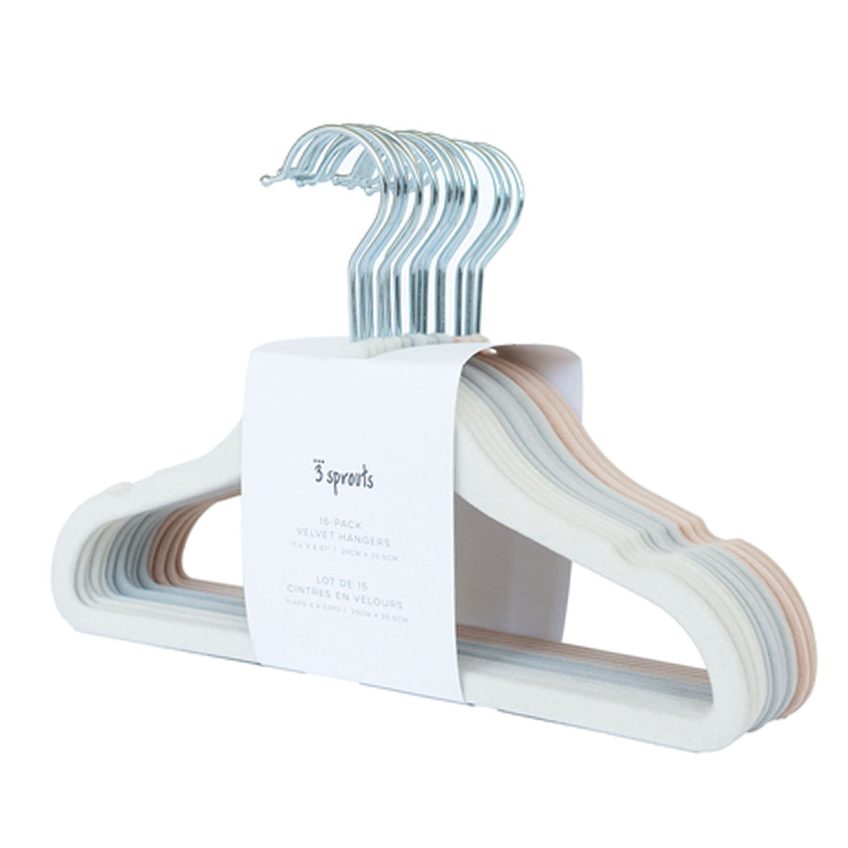 Velourgalgar 15-pack, Creme/grå/hasselnöt