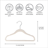 Set 15-pack Velourgalgar + 8-pack Garderobsavdelare, Cream