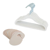 Set 15-pack Velourgalgar + 8-pack Garderobsavdelare, Cream