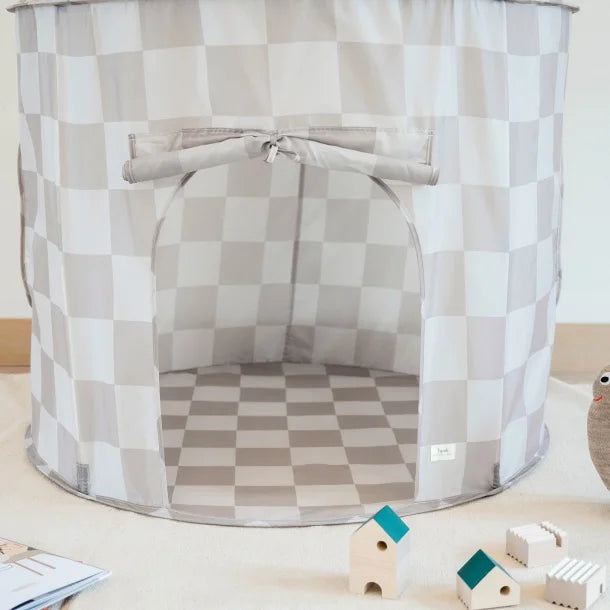 Lektält, Schackrutor Beige
