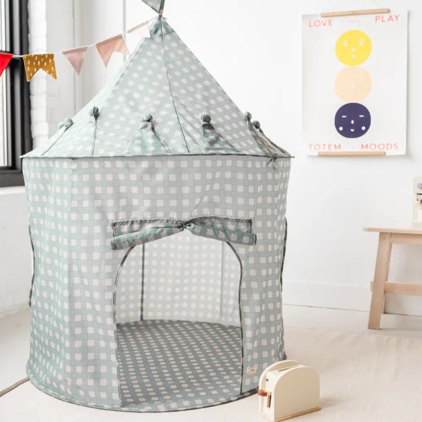 Lektält, Gingham blå