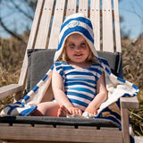 Strandhandduk med huva | Playful stripe (FÖRBESTÄLLNING)