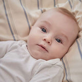 Baby bäddset GOTS | Balance stripe blue mix 100x140 cm (FÖRBESTÄLLNING)