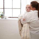 Baby bäddset GOTS | Balance stripe blue mix 70x100 cm (FÖRBESTÄLLNING)