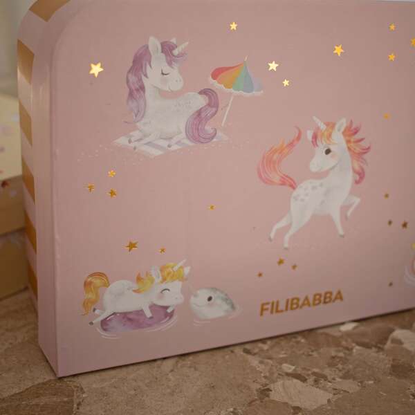 Resväskset för lek och förvaring – 2-pack – Unicorn