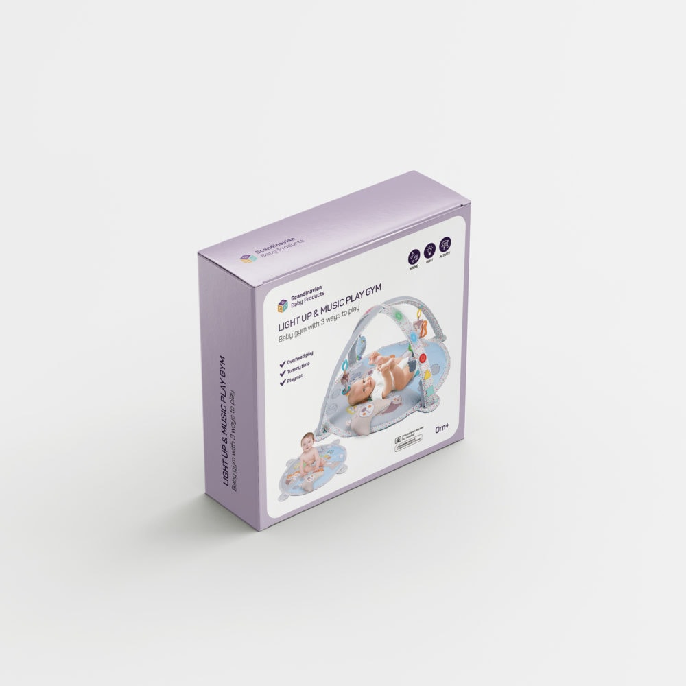 Babygym med kick-and-play funktion