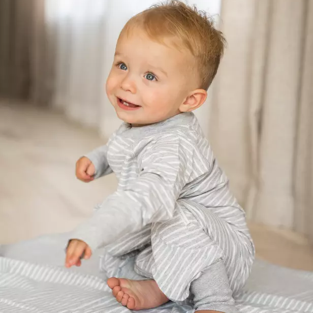 Babybyxor Bambu Classic Grå/Vit