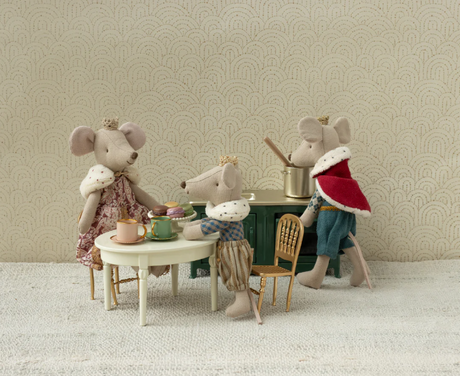 Vintage dining table, Mouse - Off white