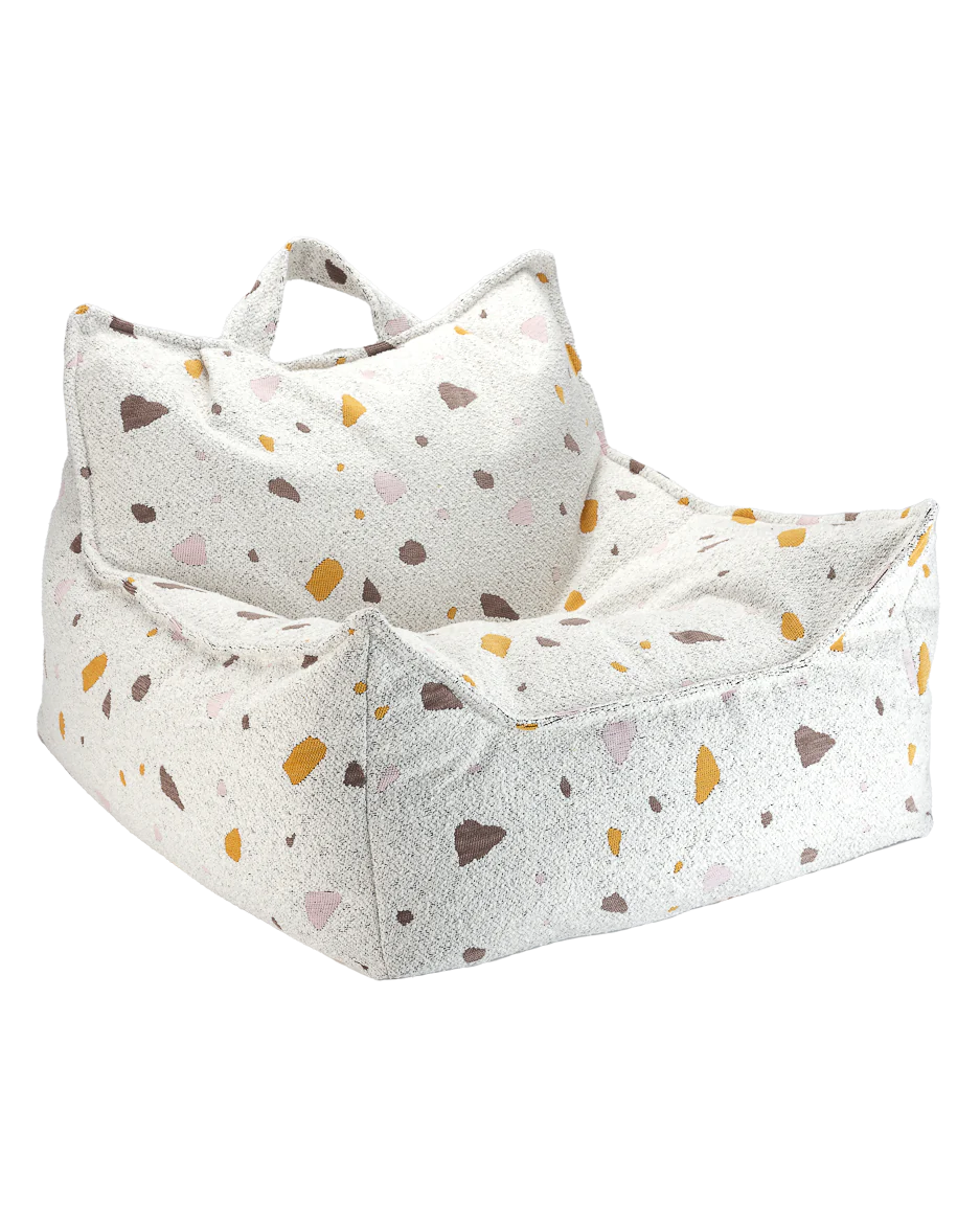 Beanbag Chair, Terrazzo Marble
