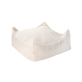 Square Ottoman, Cream White