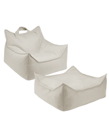 Terra Outdoor Beanbag Chair & Ottoman Set