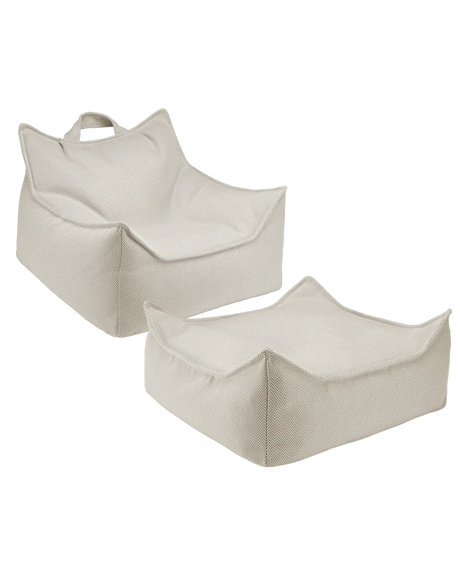 Terra Outdoor Beanbag Chair & Ottoman Set