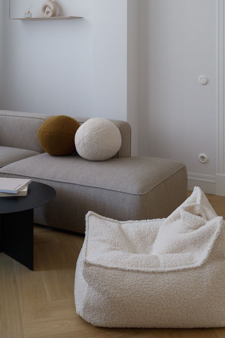 Beanbag Chair, Cream White