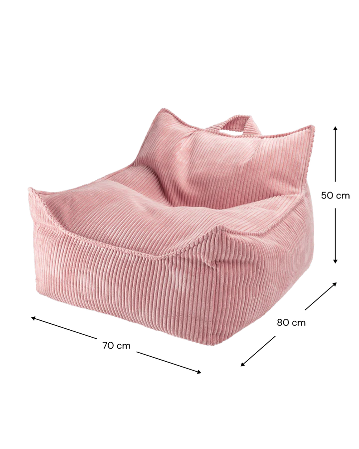 Beanbag Chair, Pink Mousse