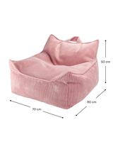 Beanbag Chair, Pink Mousse