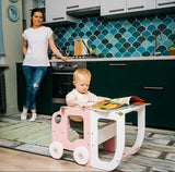 Hjälpa Till Pall Bil, White/Pink