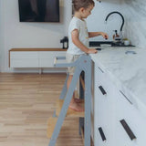 Folding Kitchen Tower, Grey