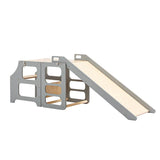 Foldable kitchen tower with slide, Grey