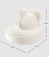 Bear Beanbag, White