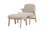 RILE Fåtölj + Ottoman, beige