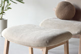 RILE Fåtölj + Ottoman, beige