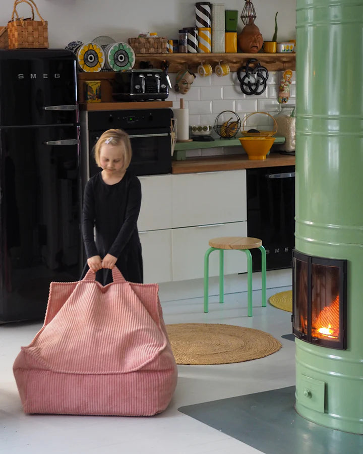 Beanbag Chair, Pink Mousse