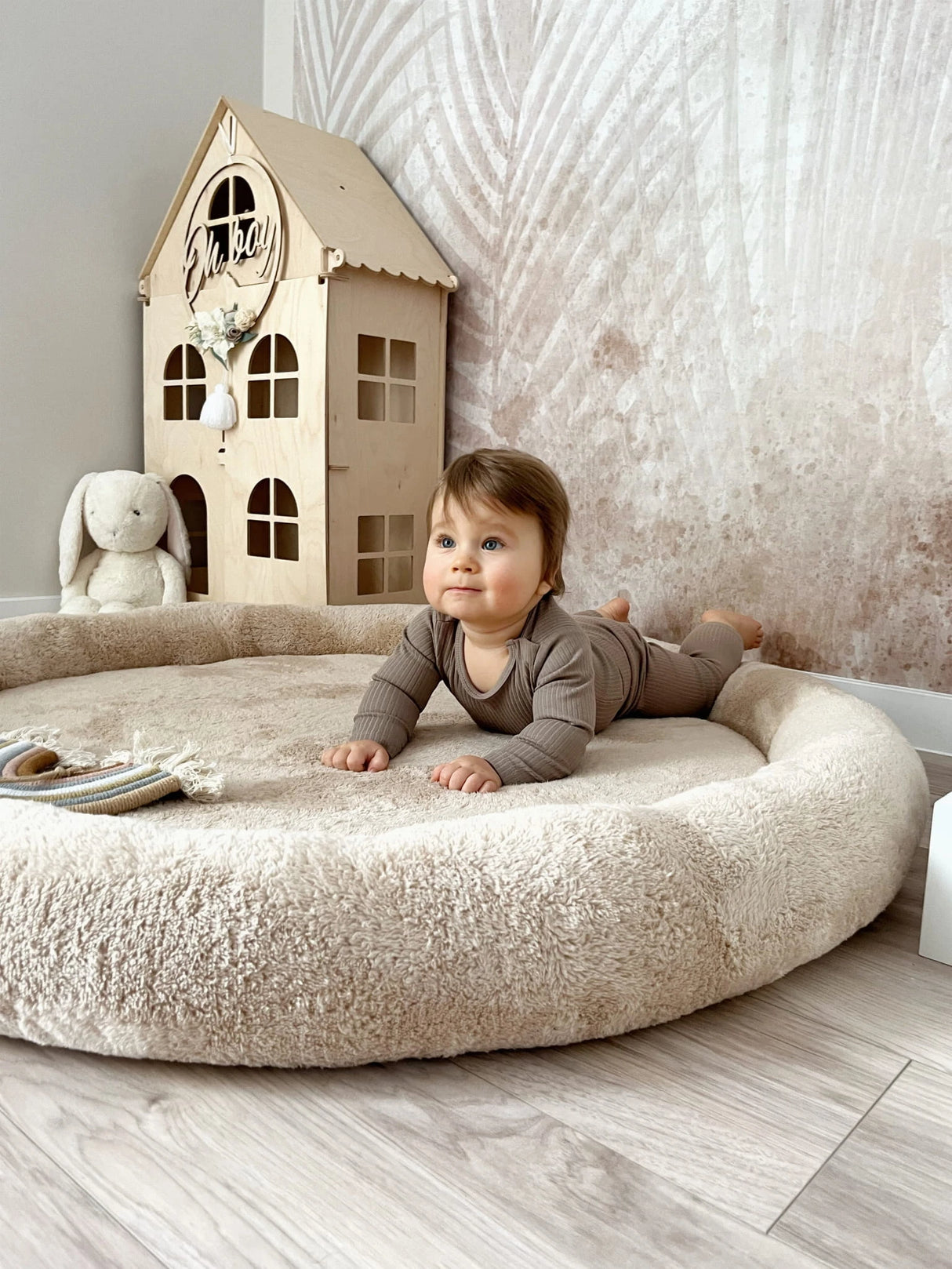 Junior Nest Plysh, Beige