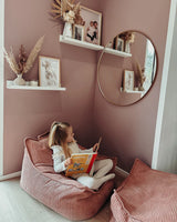 Beanbag Chair, Pink Mousse
