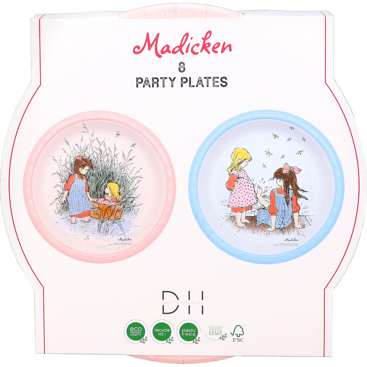 Papperstallrik - Madicken 8-pack 23cm
