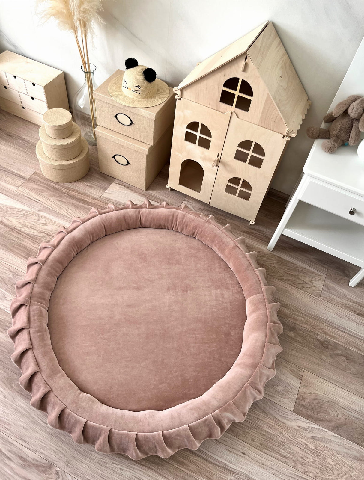 Junior Nest velvet, Beige