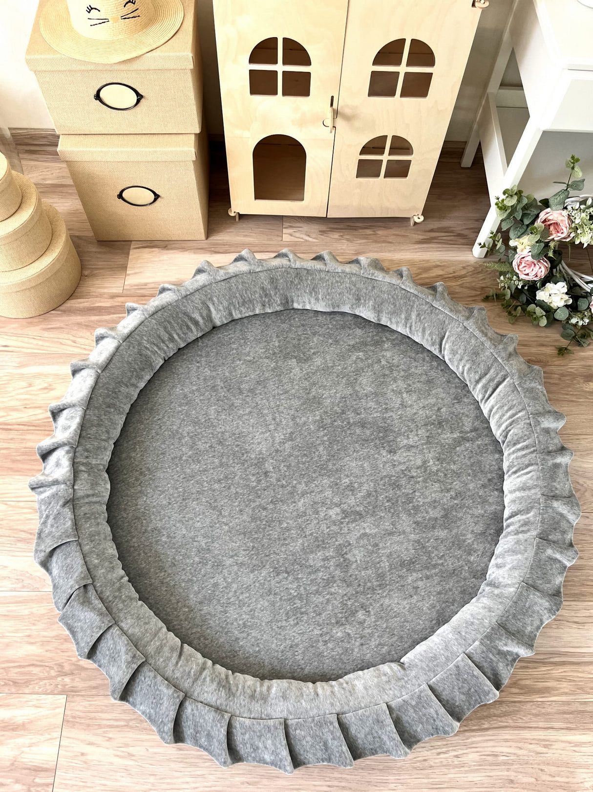Junior Nest velvet, Grå