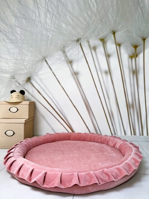 Junior Nest velvet, Rosa