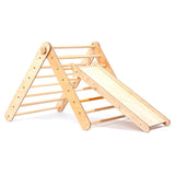 Climbing Triangle with a slide, Natural