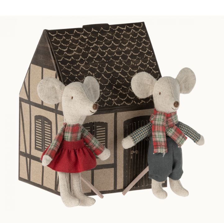 Winter mouse twins, Lillebror & Lillasyster - Maileg