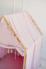 Trähus Classic med rullgardin, Rosa