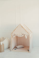 Trähus Classic med rullgardin, Beige