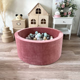 Bollhav Sammet 30x90cm, Dirty Pink (Flera olika färgval på bollarna)