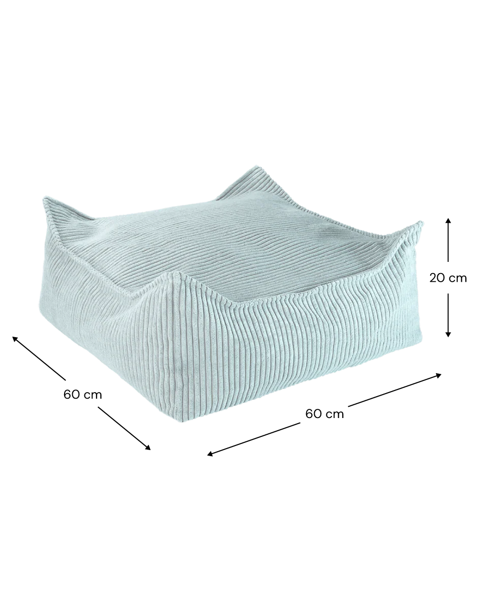 Square Ottoman, Peppermint Green