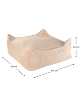 Square Ottoman, Brown Sugar