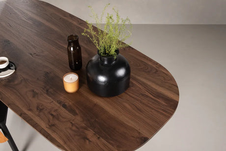 SANFORD |Ovalt Matbord 180 x 90 | Mörkbrun