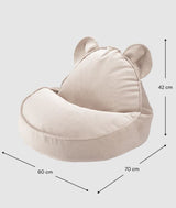 Bear Beanbag, Dusty Beige
