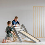 Climbing Triangle with a slide, Grey
