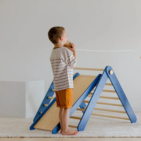 Climbing Triangle with a slide, Blue