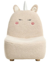 Barnfåtölj Enhörning LULEA Bouclé, Ljusbeige