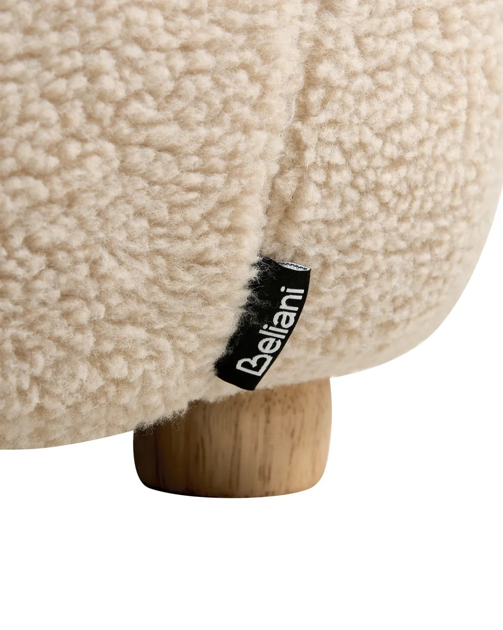 Barnfåtölj Enhörning LULEA Bouclé, Ljusbeige