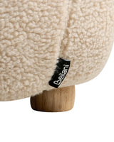 Barnfåtölj Enhörning LULEA Bouclé, Ljusbeige