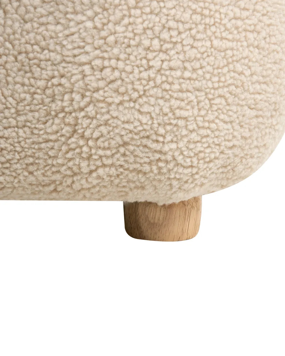 Barnfåtölj Enhörning LULEA Bouclé, Ljusbeige