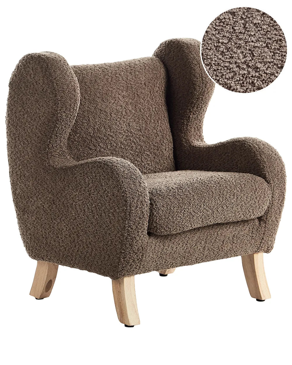 Barnfåtölj FARUM Bouclé, Brun