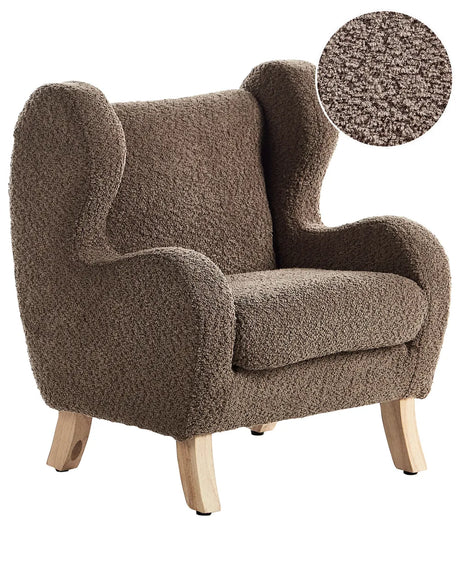 Barnfåtölj FARUM Bouclé, Brun